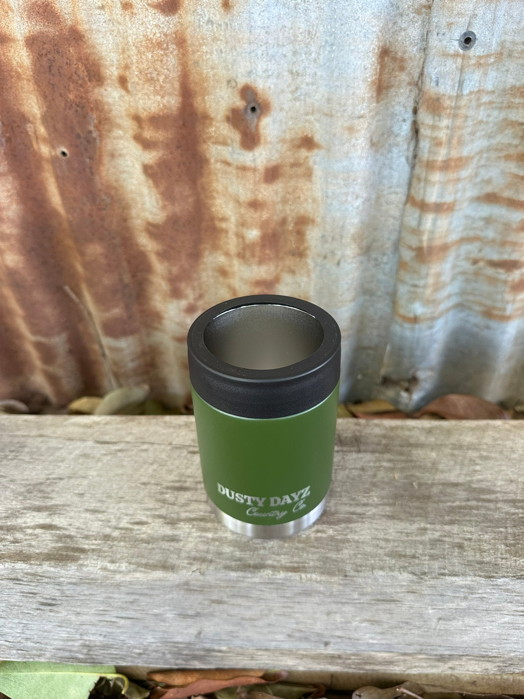 Stainless Steel Insulated Stubby Cooler - Olive Green