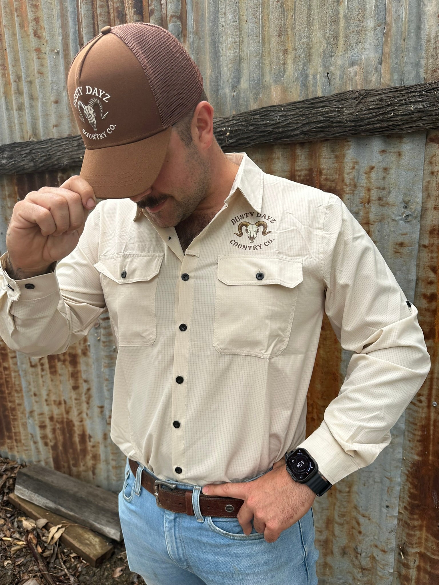 Signature Long Sleeve Work Shirt - Tan