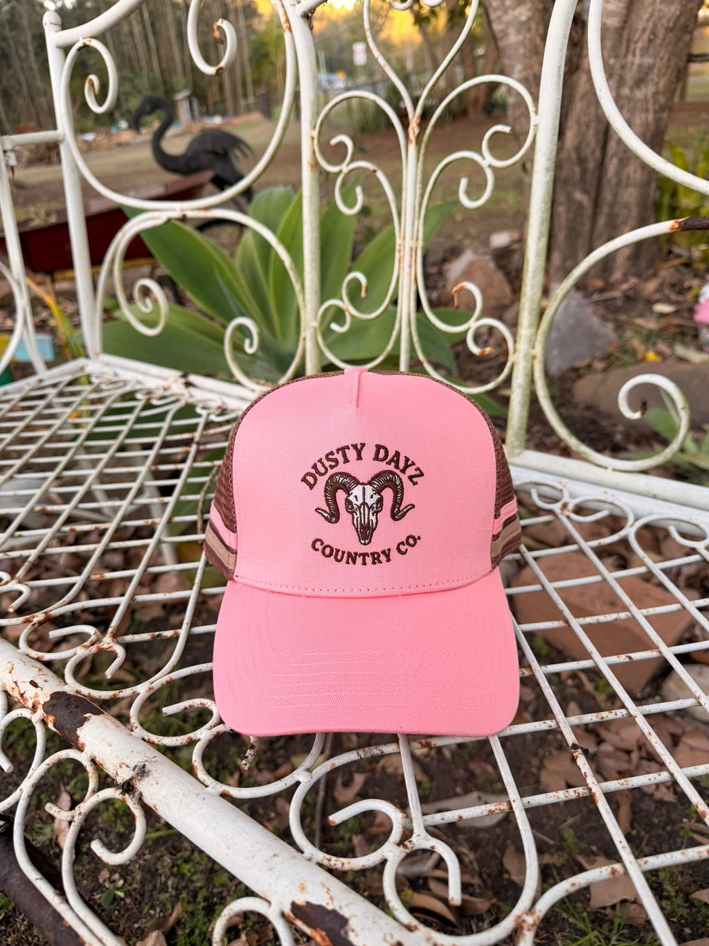 Trucker Cap - Pink and Brown