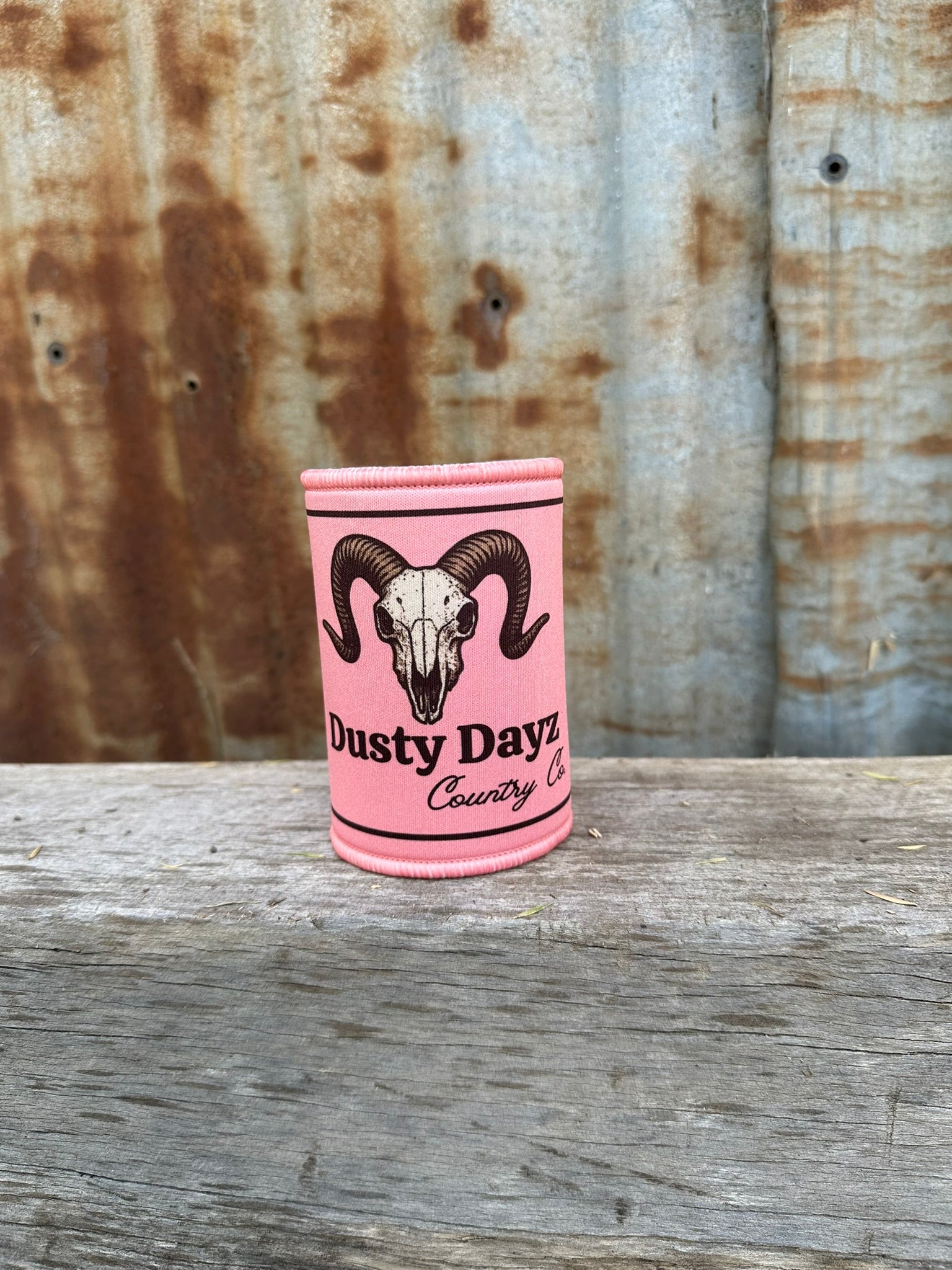 Dusty Dayz Neoprene Stubby Cooler – Dusty Pink