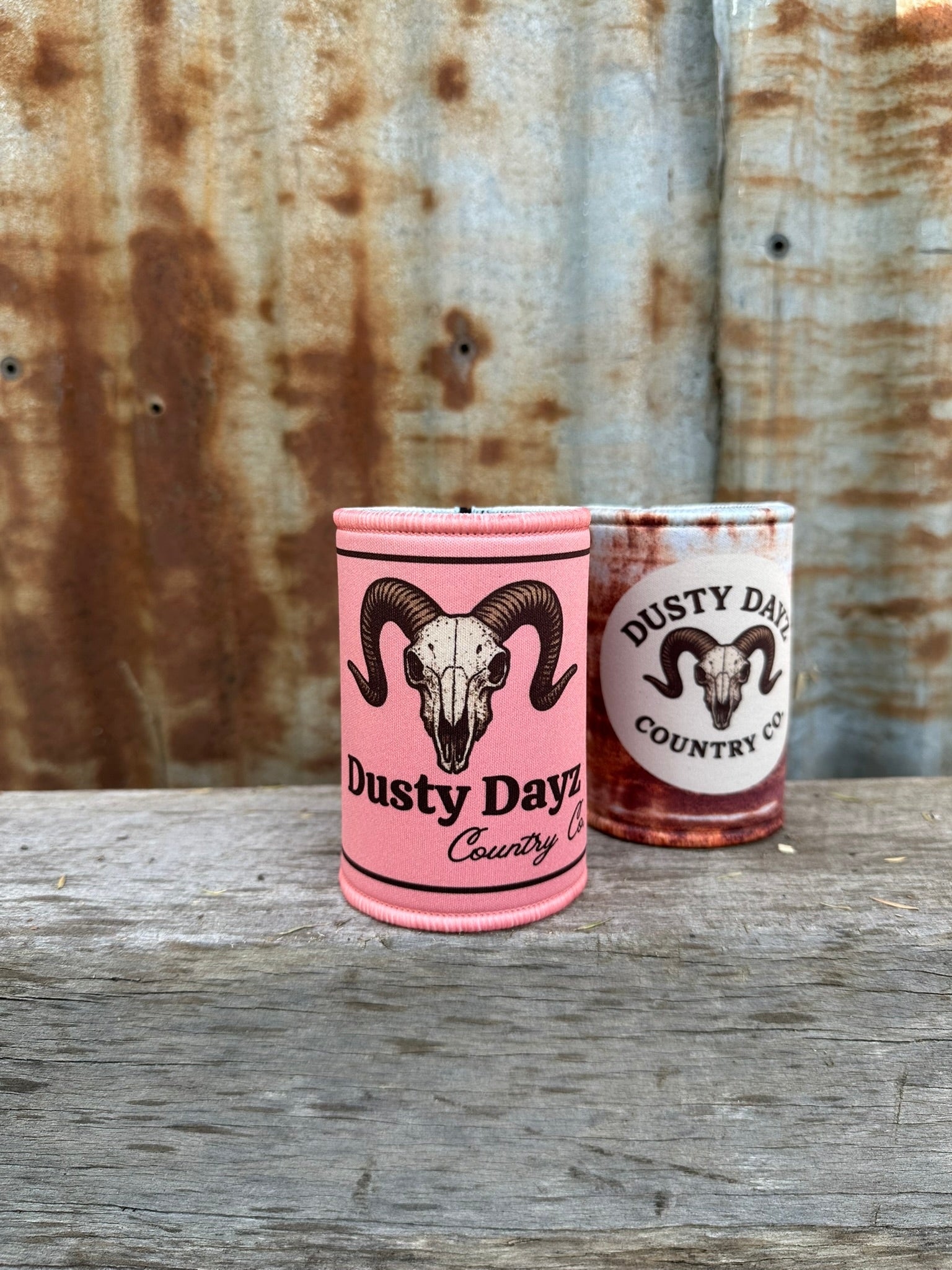 Dusty Dayz Neoprene Stubby Cooler – Dusty Pink